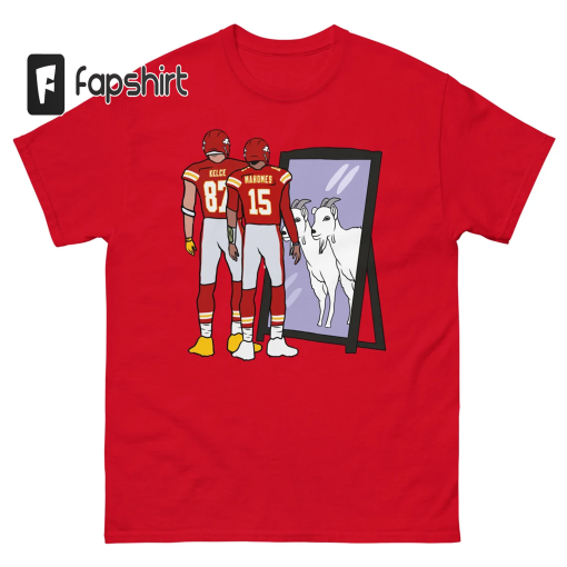 Travis Kelce and Patrick Mahomes Mirror GOATs T-Shirt