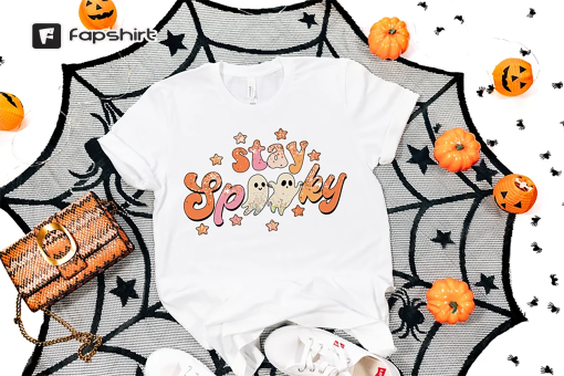 Stay Spooky T-Shirt, Spooky Vibe Shirt, Halloween T-shirt, Cool Halloween shirt, Funny Halloween shirt, Halloween Tee, Smiley Spooky Shirt