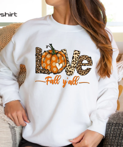 Love Fall Y’All Shirt, Leopard Print Fall…