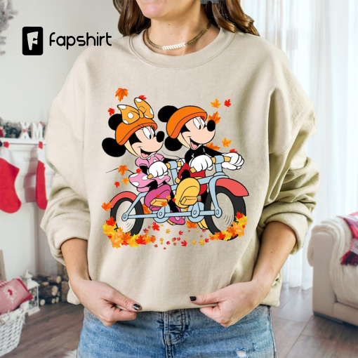 Disney Mickey And Friends Mickey and Minnie Fall Vibes T-Shirt, Love Fall Y’All Shirt, Peace Love Thanksgiving, Family Thanksgiving Shirt