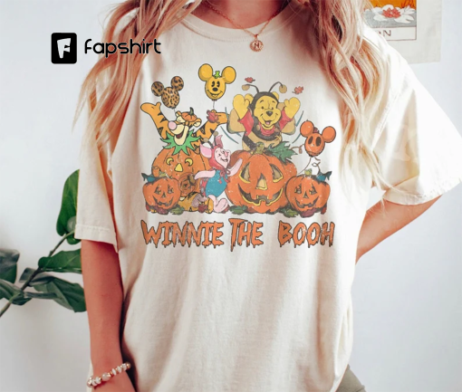 Vintage Winnie The Pooh Halloween Shirt, Comfort Colors Pooh Halloween Shirt, Pooh Retro Halloween Family, Disneyland Halloween Family Shirt