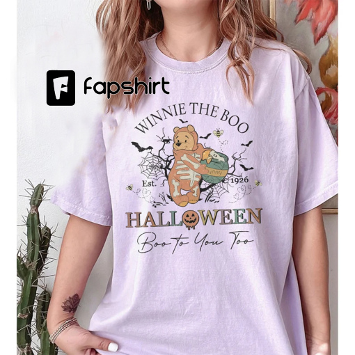 Retro Winnie The Boo Halloween Shirt, Disneyland Halloween Shirt, Winnie The Pooh Shirt, Pooh Bear Halloween Shirt, Halloween Party Shirt