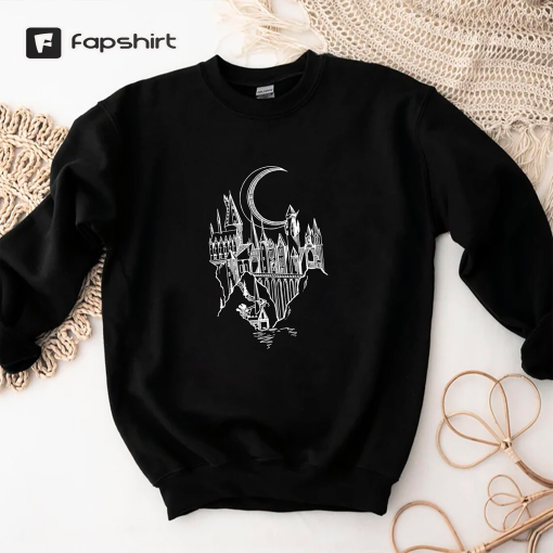 Magical Wizard Castle Sweatshirt- Castle Sweater- Universal Sweat- Gift for Nerd – Book Worm Shirt, Wizard Shirt, Fantasy Sweatshirt