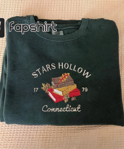 Stars Hollow Connecticut EMBROIDERED Sweatshirt, Fall Comfort…