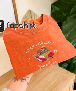 Stars Hollow Connecticut EMBROIDERED Sweatshirt, Fall Comfort…