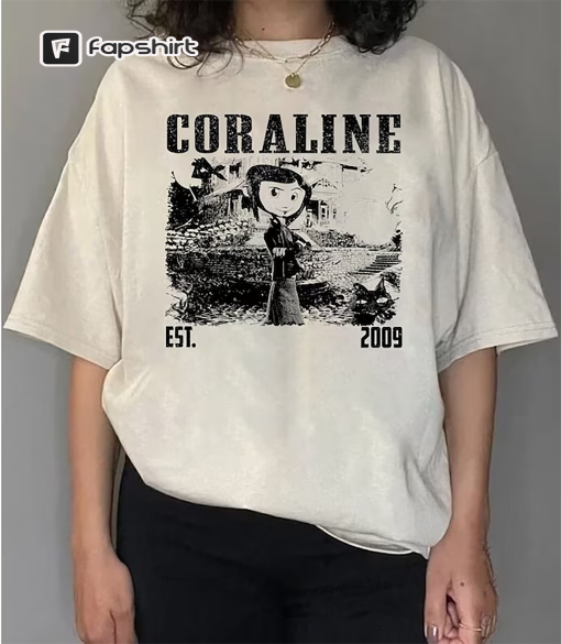 Coraline Movie, Coraline T-Shirt, Coraline Tee, Coraline Sweater, Crewneck Sweatshirt, Aesthetic Movie, Vintage T Shirt, Gift For Family