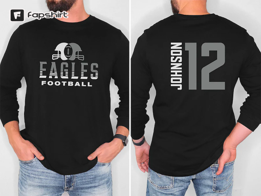 Custom Football Dad Shirt, Personalized Football Shirt, Game Day Football Hoodie, Name and Number Football Sweatshirt, Custom Helmet Shirt