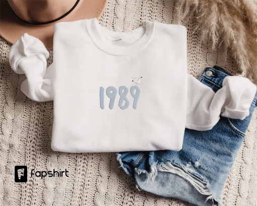 Embroidered 1989 Taylor’s Version Sweatshirt | Trendy Seagull Crewneck | Embroidered Sweatshirt