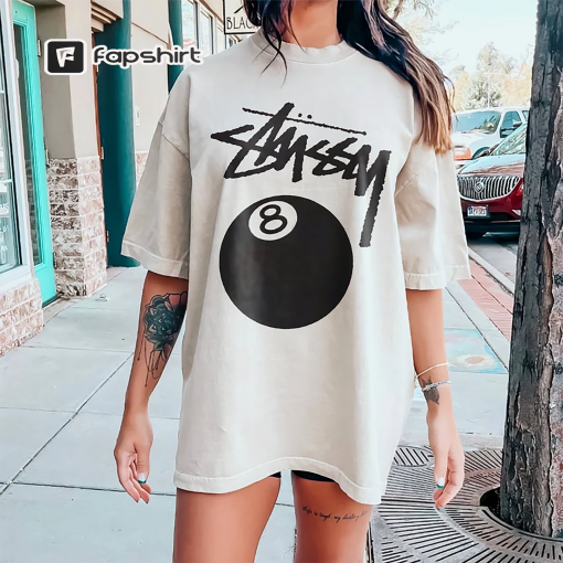 Stussy 8 Ball T Shirt, 8 Ball T Shirts, Stüssy T-Shirt, Unisex T Shirt, Gift For Her, Y2K 90s 70s tee, Mothers day shirt, Trending Shirt