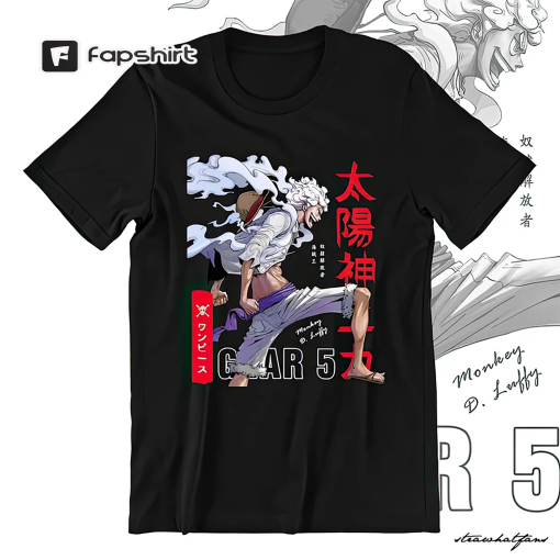 Luffy Gear 5 Shirt | Sun God Nika Shirt | Sun God Luffy Shirt | Luffy Sun God Shirt | Gift For Him Her | Unisex Tee