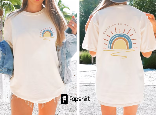 Comfort Colors® Retro Sun Shine On My Mind Shirt, Beach Shirt, Lounge Comfort Shirt, Comfort Color Summer Tshirt, Weekend Lake Shirt