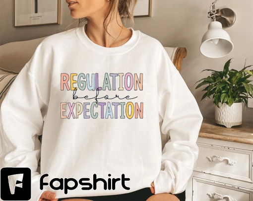 Regulation Before Expectation Shirt, Special Education Shirts, Accessibility Teacher Gift, Sensory Regulation T-shirts, Occupational Therapy