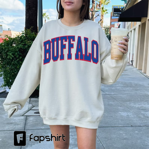 Vintage Buffalo Football Sweatshirt Falcons Football Crewneck Retro Style Bills Shirt Gift for Bills Football Fan Buffalo Bills Gift