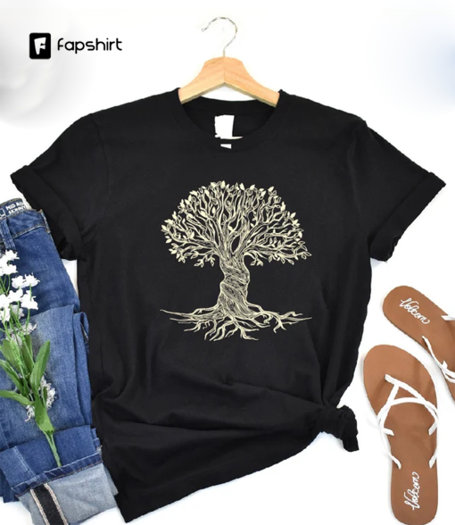 Tree Of Life Shirt, Tree Shirt, Gnarled Tree T-shirt, Nature Lover Shirt, Forest Shirt, Plant Lover Shirt, Tree Root Shirts, Adventure Tee