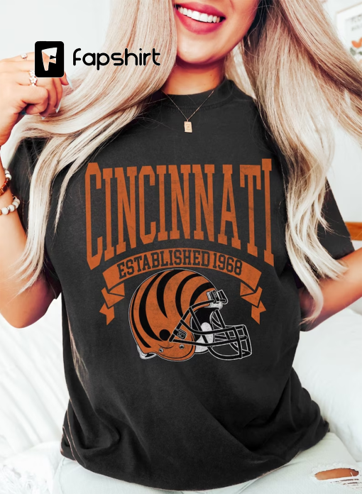 Comfort Colors Cincinnati Shirt Retro Cincinnati Tee Vintage Style Cincinnati Game Day Apparel Cincinnati Football Shirt