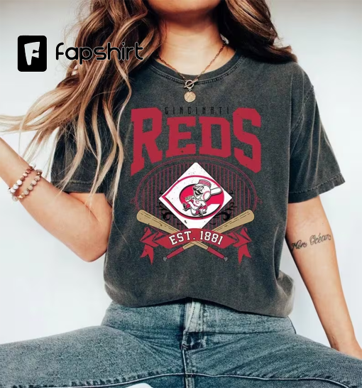 Limited Cincinnati Reds T-shirt, Vintage Cincinnati Baseball Shirt, Cincinnati EST 1881 T-shirt, Vintage Baseball Fan Shirt, BoyFriend Gift