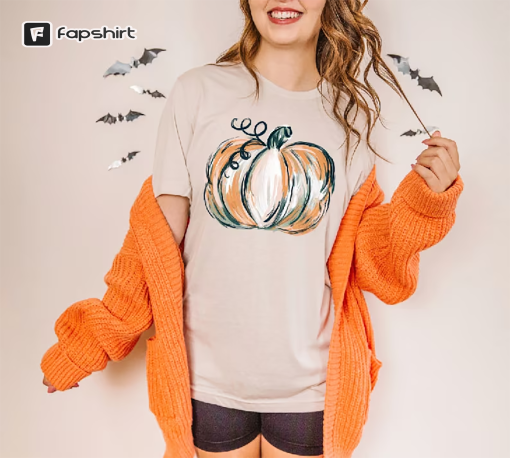 Fall Pumpkin Shirt – Cute Fall Shirt – Thanksgiving Tshirt – Graphic Tee for women – Pumpkin Spice Tee – Teacher Fall Shirt – Autumn Shirt