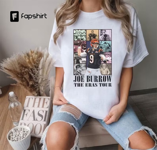 Joe Burrow The Eras Tour Shirt, Vintage Joe Burrow T-Shirt, America Football Sweatshirt, Football Fan Gifts, Joe Burrow Hoodie