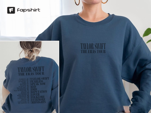 Gildan Indigo Blue Eras Tour Crewneck Sweatshirt, Taylor Swiftie Merch Sweatshirt, TaylorSwift Shirt, Eras Tour Outfit, Swiftie Merch