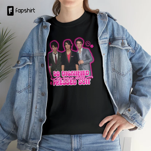 Jonas Brothers Mr Perfectly Fine So Dignified In Your Well Pressed Suit JoBro Shirt | Joe Jonas Merch Gildan Unisex Heavy Cotton Tee