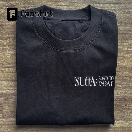 Suga Road To D-Day Embroidered Shirt, BTS Suga Agust D World Tour T-shirt