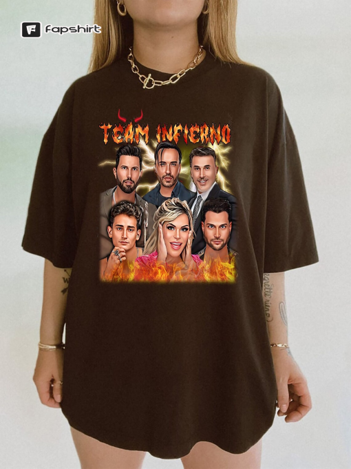 Team Infierno Wendy Poncho T-Shirt V-Neck Hoodie Sweatshirt Gift Shirt for Fans 2023 on Halloween, Birthday, Christmas, Anniversary