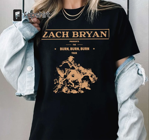 Vintage Zach Bryan Burn Burn Burn Tour Shirt, Zach Bryan Shirt, Zach Bryan Merch, The Burn Burn Burn 2023 Tour Shirt