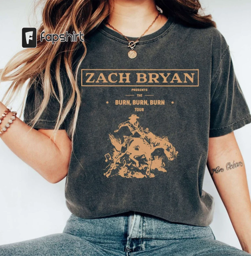 Vintage Zach Bryan Burn Burn Burn Tour Shirt, Zach Bryan Shirt, Zach Bryan Merch, The Burn Burn Burn 2023 Tour Shirt