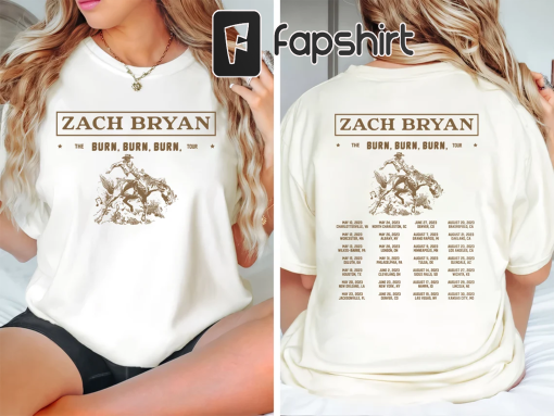 Zach Bryan Comfort Colors Shirt, Burn Burn Burn Tour Shirt, Zach Bryan Concert Shirt, Zach Bryan Fan Shirt, Zach Shirt, Western Cowboy Shirt