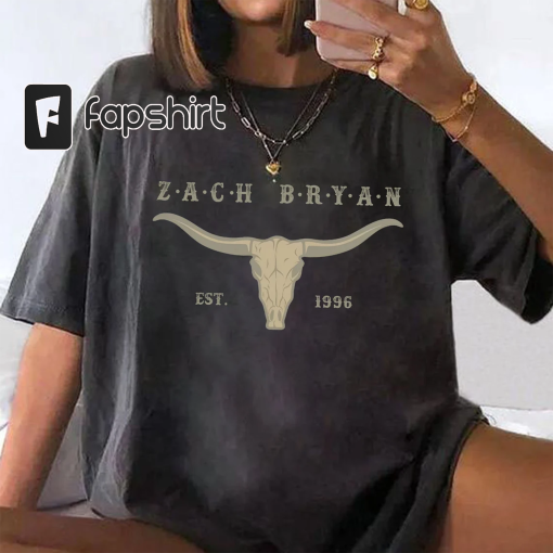 Zach Bryan EST 1996 T-shirt, Zach Bryan Bullhead Shirt, Zach Bryan Country Music, Western Shirt, Bryan Cowboy, American Heartbreak tour Tee