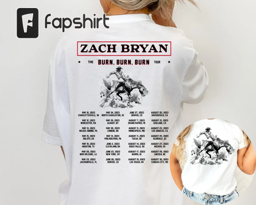 Zach Bryan Shirt, Burn Burn Burn Tour Shirt, Zach Bryan Graphic Shirt Front and Back, Zach Bryan Shirt, Zach Bryan Fan Gift