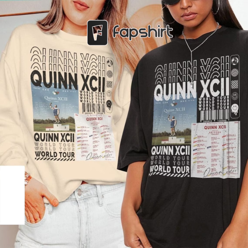 Quinn XCII Music Shirt, 90s Y2K Merch Vintage Quinn XCII The People’s Tour 2023 Tickets Album PNG Gift For Fan L805M