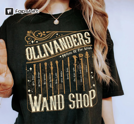 Wizard Book Shop Comfort Colors Shirt, Ollivander’s Wand Shop Shirt, HP Shirt, Potter T Shirt, Wizard Shirt, Book Nerd, Subtle Harry Shirt