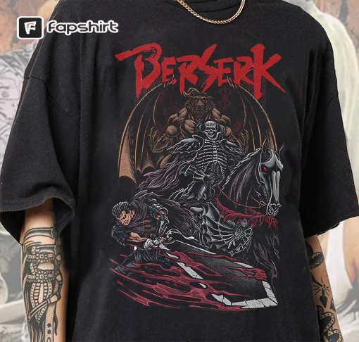 Berserk T-Shirt, Japanese Anime Shirt, Anime Manga Shirt, Trendy Anime Tee, Apparel for Anime Fans, Anime Apparel