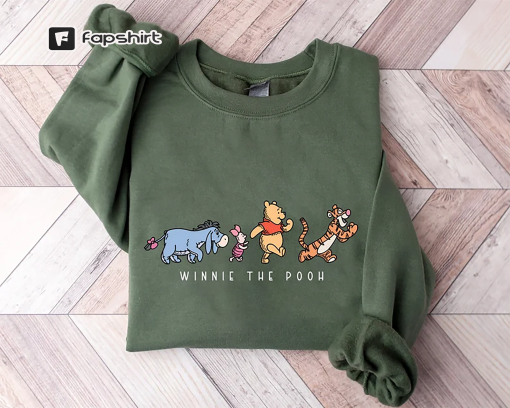 Winnie The Pooh And Friends Sweatshirt, Vintage Winnie The Pooh Sweatshirt, Pooh Bear Sweatshirt, Disneyworld Family Matching Sweatshirt