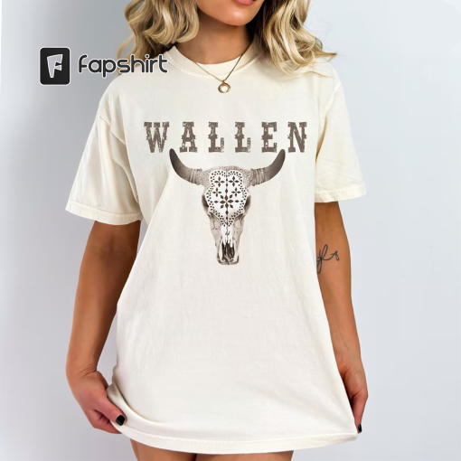 Comfort Colors Wallen Shirt Country Music Shirt Wallen Tshirt Country Concert Shirt Bullhead T-shirt Western Graphic Cowboy Tee Rodeo Shirt