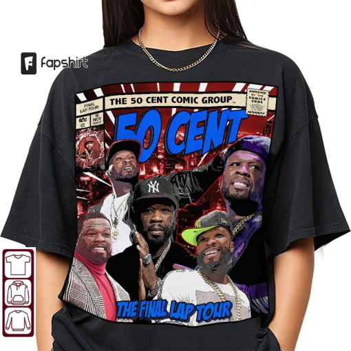 50 Cent Comic Shirt, 50 Cent Bootleg Shirt, 50 Cent Tee, The Final Lap Shirt, The Final Lap Tour Tee, The Final Lap Tour Merch