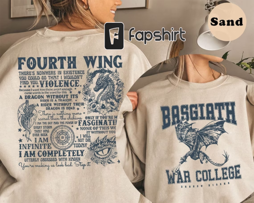 Fourth Wing Shirt, Dragon Rider Shirt, Basgiath War College Shirt, The Empyrean Series,Violet Sorrengail Xaden Riorson Fantasy Bookish Shirt