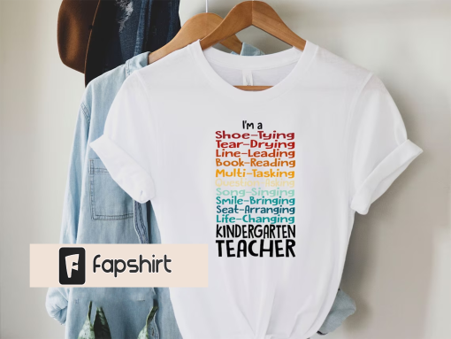 Kindergarten Teacher Shirt, Kindergarten Teacher Gift, Back To School Shirt, First Grade Teacher Tee, Cute Teacher Shirt