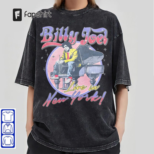 Billy Joel Vintage Shirt, Billy Joel T-shirt, Billy Joel Live In New York Sweatshirt, Vintage Shirt, Billy Joel Tour Unisex Shirt