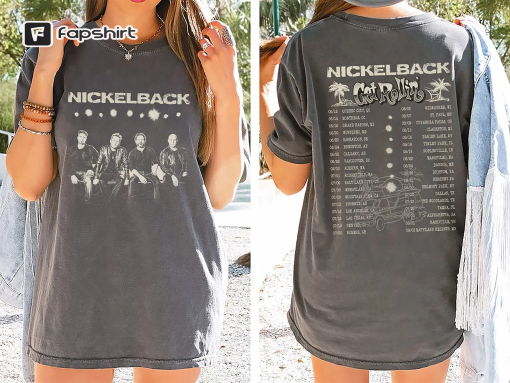 Comfort Colors® Nickelback Music Shirt, Merch Vintage Get Rollin’ Tour 2023 Tickets Album Get Rollin Graphic Tee 90s Y2K Gift For Fan