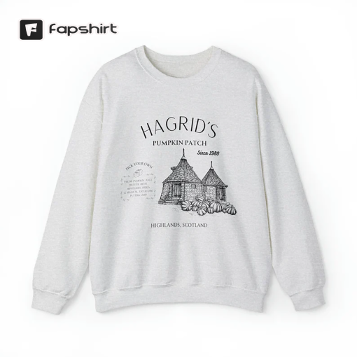 Hagrid’s Pumpkin Patch, Harry Potter Themed Halloween Shirt, Fall Apparel – Gildan Unisex Heavy Blend™ Crewneck Sweatshirt