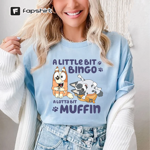 A little Bit Bingo Shirt, Bluey And Friends Shirt, Bluey Shirt, Bluey And Bingo T-Shirt, Bluey Friends Retro Bluey Shirt, Bluey Kids Shirt