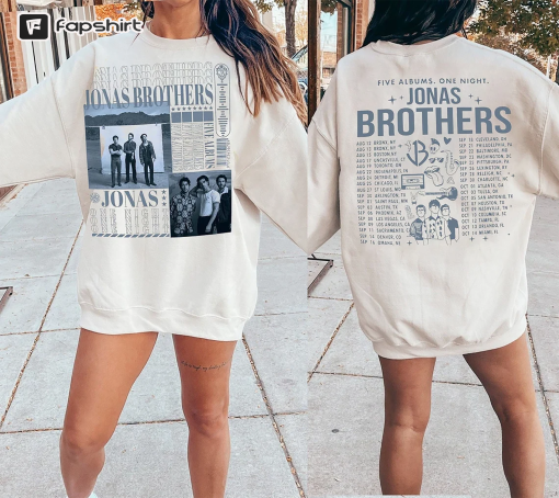 Jonas Brothers Double Sided T shirt, Jonas Brothers Tour Sweatshirt, Concert 2023 Retro Unisex Gift, Jonas Brothers Cassette Shirt