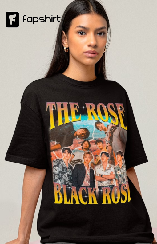 The Rose Bootleg T-shirt – Black rose Retro Shirt – Rock Band 90s Tee – Kpop Gift – The Rose Merch – The Rose Homage Tee