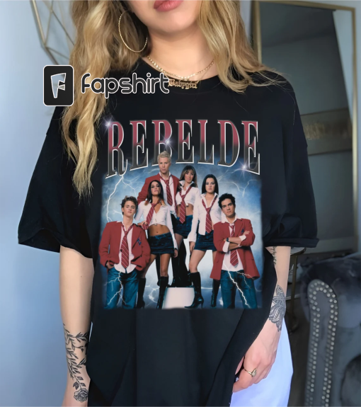 Limited Rebelde Shirt, Vintage 90s Graphic Tee, RBD Concert Shirt, Trending Shirt, Mexican Shirt Men, Rebelde Tshirt Gift for Man Woman