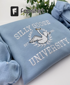 Silly Goose University embroidered jumper crewneck hoodie,…