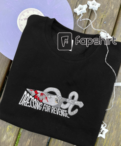 Dressing for revenge embroidered sweatshirt