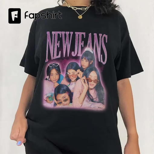 NEWJEANS Shirt, Newjeans Band Girl, Kpop Music Singer Band Vintage 90s Style Tees Sweatshirts T-Shirt