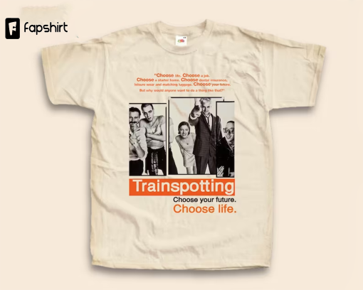 Vintage TShirt Trainspotting NATURAL color Men Woman Unisex T-Shirt